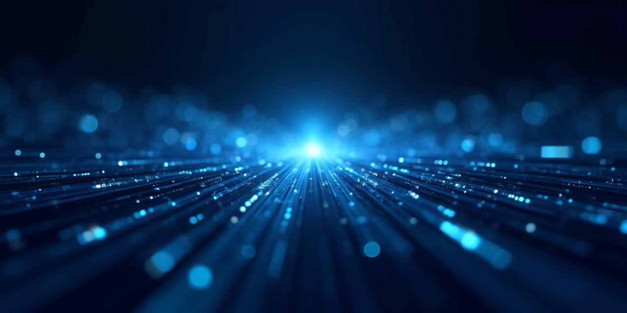 Conceptual visualization of clean data streams flowing into a digital core